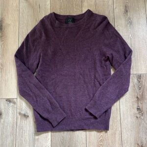 Qi Women's Deep Purple Crew Neck Sweater